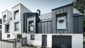 Алюминиевая кровля Система PREFALZ 23 Чёрно-серый Prefa