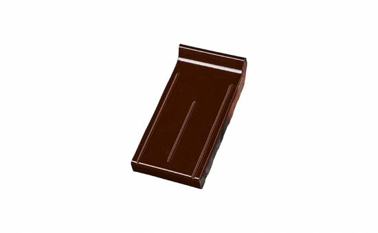 Клинкерный завершающий водоотлив Terca Dark brown shine, 215*105*30 мм