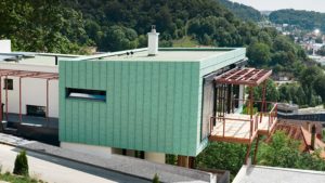 Алюминиевая кровля Система PREFALZ 02 Антрацит P.10 RAL 7016 Prefa