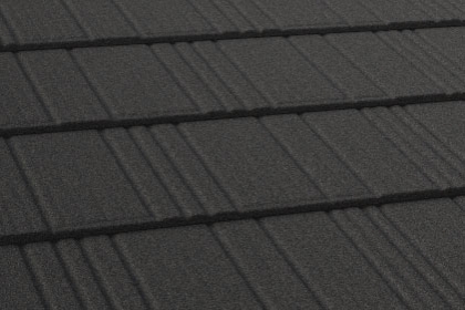 Композитная черепица рядовая Decra Stratos Антрацит