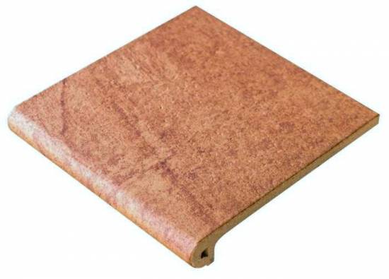 Клинкерная ступень фронтальная Jasper Marron Gres de Aragon 330x330x50/15 мм