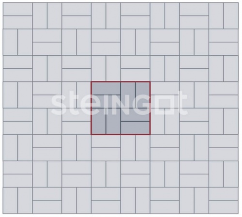 Брусчатка 200*100*40 Коричневая (полный прокрас), Steingot