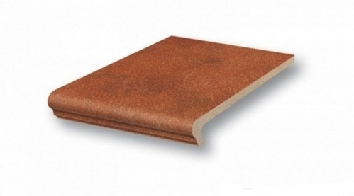 Клинкерная ступень фронтальная Roccia 841 rosso Stroeher 294x340x35/12 мм